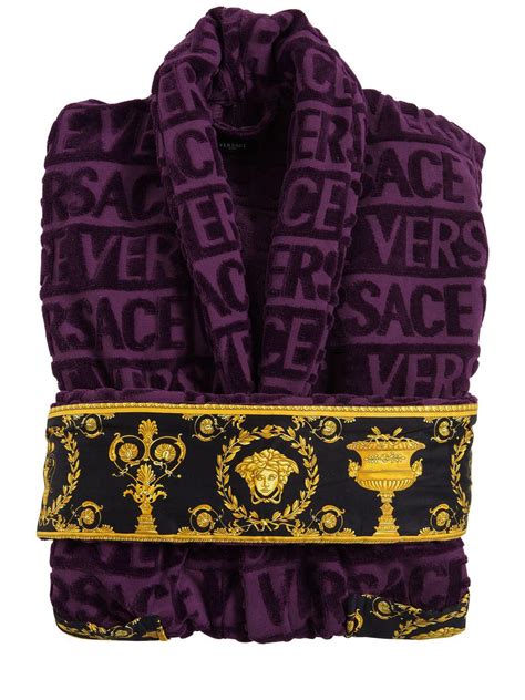 purple mens versace robe|Versace personalized robe.